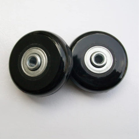Set of 2pcs 54mm Mute Wear-Resistant Luggage Suitcase Double Type Replacement Wheels Kit Inline Outdoor Skate, Rubber Swivel Caster Wheels 6x50mm ...