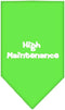 Mirage Pet Products High Maintenance Screen Print Bandana for Pets, Small, Lime Green...