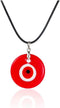 COLORFUL BLING Evil Eye Pendant Necklace Glass Leather Rope Bracelet Chain Turkish Protact Lucky Necklace for Women Men...