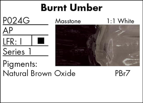 Grumbacher Pre-Tested Oil Paint, 37ml/1.25 Ounce, Burnt Umber (P024G)...
