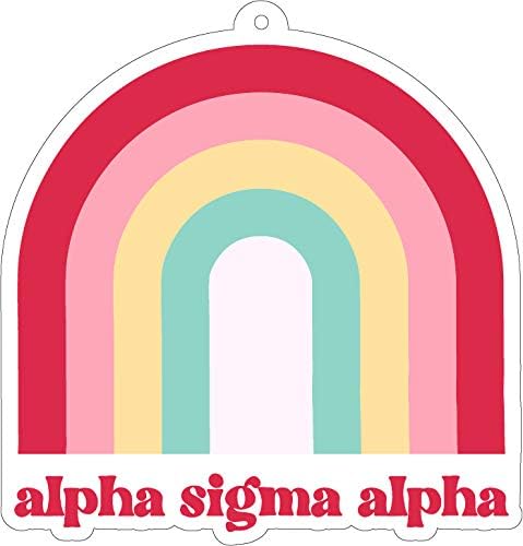 Alpha Sigma Alpha - Rainbow Air Freshener - 2/Pack - Flowers & Sunshine Scent...