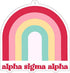 Alpha Sigma Alpha - Rainbow Air Freshener - 2/Pack - Flowers & Sunshine Scent...