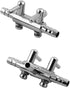 Stainless Steel 2 - Way Aquarium Chrome Metal Gang Manifold Air Line Control Valve Air Tap Air Splitter 2pcs...