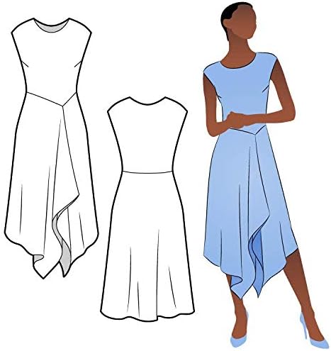 Style Arc Sewing Pattern - Elley Designer Knit Dress (Sizes 18-30)...