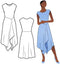 Style Arc Sewing Pattern - Elley Designer Knit Dress (Sizes 18-30)...