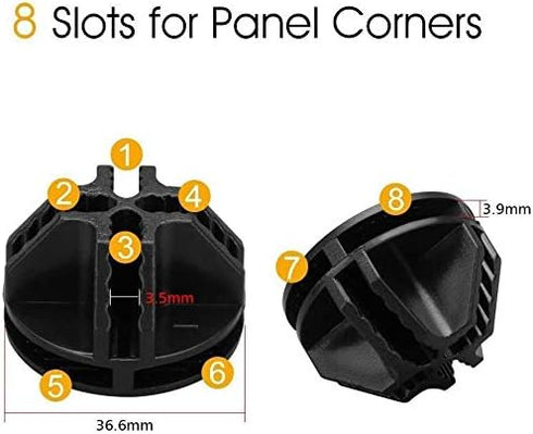 URBEST Wire Cube Connectors, Wire Cube Plastic Connectors for Modular Organizer Closet and Wire Grid Cube Storage Shelving Unit (Black, 40)...