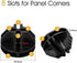 URBEST Wire Cube Connectors, Wire Cube Plastic Connectors for Modular Organizer Closet and Wire Grid Cube Storage Shelving Unit (Black, 40)...
