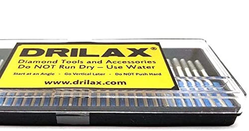 3mm Diamond Drill Bit Jewelry Beach Sea Glass Shells Gemstones 1/8 inch Tip Bur Shank Dremel Compatible Burr Lapidary 30 Pieces Case Set...