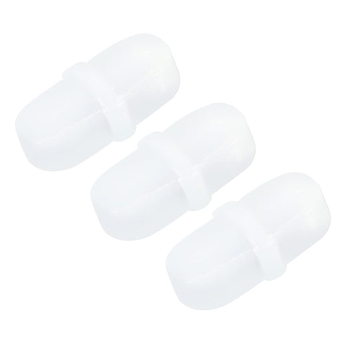 MECCANIXITY Magnetic Stirrer Mixer Stir Bar Rod 10mm/0.39" with Ring Shape PTFE Coating Magnet White for Laboratory 3Pcs...
