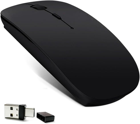KLO 4 Modes Rechargeable Bluetooth Mouse/Bluetooth 3.0/5.2+USB-2.4G/Type-C,Bluetooth Mouse for MacBook pro/MacBook air/Laptop/iMac/ipad/Notebook/p...