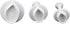 FD-010 Veined Rose Leaf Plunger Cutter Tool Cake Decorating Fondant Plunger Embossing Tool, Set of 3, White...