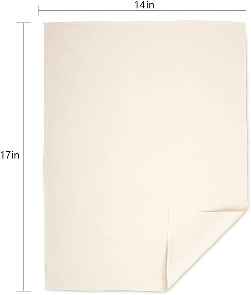 Linen Cloth Reusable 14x17 Inches Professional Proofing Cloth for Bread Dough Baking, Thick Baking Bread Cloth for Baguettes, Loaves, Ciabatta...
