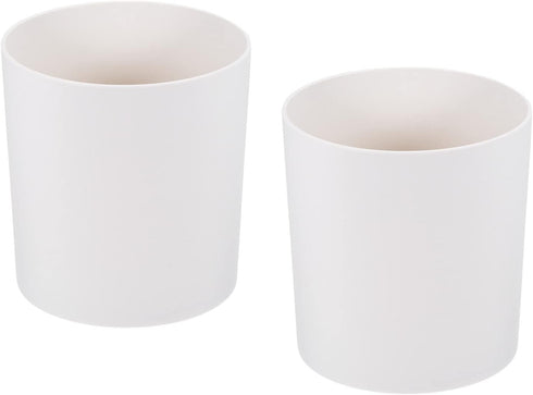 PATIKIL 6 Inch Plastic Plant Pot, 2 Pack Round Flower Planter Container for Indoor Outdoor, White...