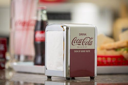 Tablecraft Coca-Cola Napkin Dispenser, Half, Red...