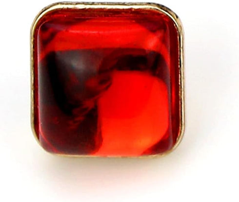 Square Glass Imitate Ruby Sewing Shank Buttons 20 Pcs - 12.5mm, 1/2"...