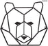Everydecor Rustic Geometric Bear Head Metal Wall Art Decor for Home Office Kitchen Living Room Bedroom Farmhouse Indoor Outdoor Bear Sign Decorati...