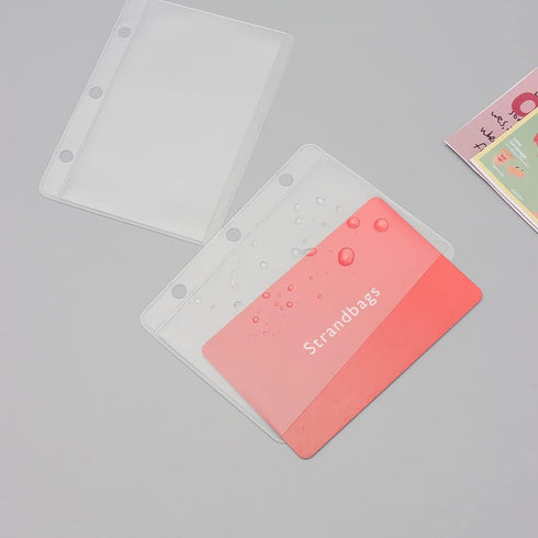 12pcs Mini Binder Pockets Frosted 3 Holes Budget Cash Envelopes for Budgeting, Binder Pouch Loose Leaf Sheet Protectors PVC Zipless Budget Envelop...