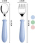Pimoys 12 Pieces Toddler Utensils Kids Silverware Set Baby Forks and Spoons, Stainless Steel Childrens Safe Cutlery with Round Handle for Self Fee...