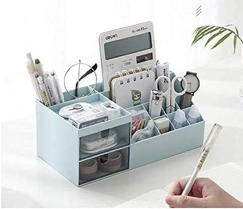 Granvela Desk Organizer Bedside Table Organizer with drawers for Home and office/school;Divided Makeup Storage and Display Box...