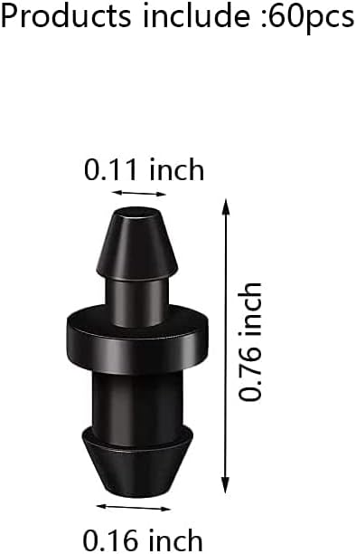 100 Pcs 1/4 Goof Drip Line Plugs Irrigation Black Barbed Hose End Plug Irrigation End Plugs for Drip Line...