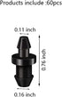 100 Pcs 1/4 Goof Drip Line Plugs Irrigation Black Barbed Hose End Plug Irrigation End Plugs for Drip Line...