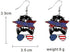 9 Pairs 4th of July Patriotic Earrings Set Cute Gnome Heart Star American Flags Animals Independence Day Acrylic Drop Dangle Earrings Memorial Day...
