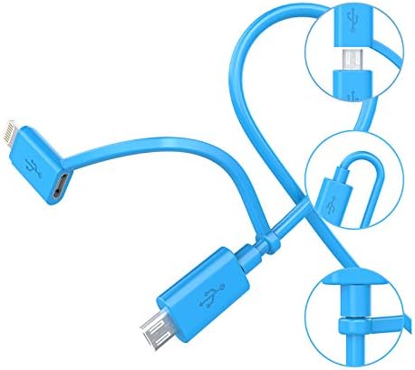 Apple MFi Certified 2 in 1 iPhone Charger Lightning Cable and Micro USB to USB Charger Cord, Compatible iPhone X, 8, 8 Plus,7 Plus, Android Data C...