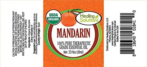 Healing Solutions 10ml Oils - Mandarin Essential Oil - 0.33 Fluid Ounces...