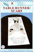 Jack Dempsey Stamped Table Runner/Scarf, 15 by 42-Inch, Starburst of Hearts...