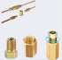 1Pc Yellow 24 Threads Brake Line Fittings Assortment Automotive Replacement Brake Fittings Hose, Lines and Fittings for 3/16 Inch Tube (4 Unions, ...