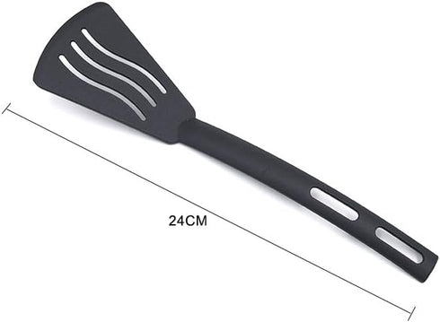 Kitchen Cooking Tools 3Pcs Mini Nylon Kitchen Utensils Set Slotted Turner Solid Spoon Fork Children Dinner Tools (black)...