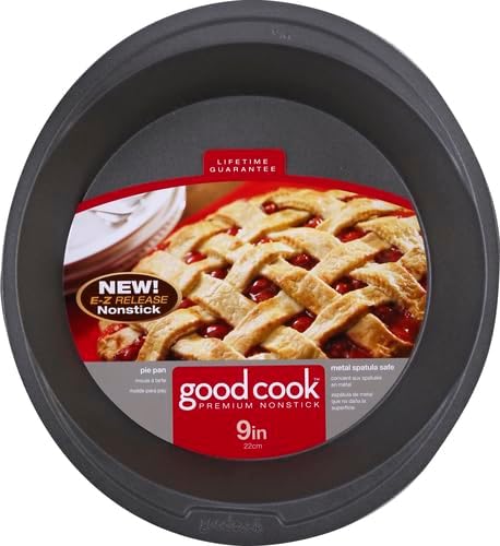 GoodCook Everyday Nonstick Steel Pie Pan , 9", Gray...