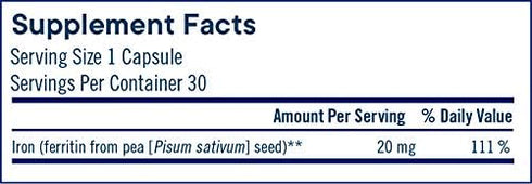 Flora- Iron Ferritin+ Plant-Based Supplement for Women - Non-Constipating, Highly Absorbable - Supports Vitality & Wellness - Vegan Iron Supplemen...