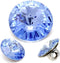 6-pcs 12mm Austria Crystal 1122 Rivoli Button with Shank, SW-1122BT (Light Sapphire)...