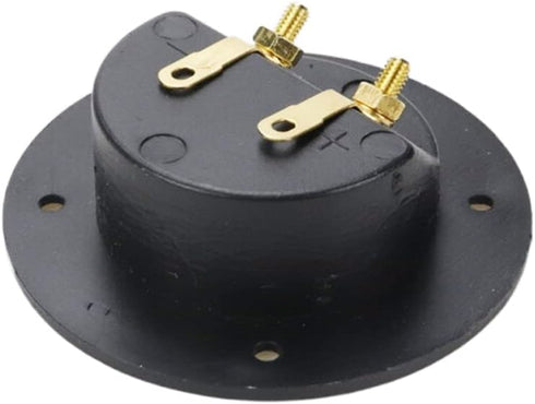 Black Speaker Box Terminal Cup Round 2 Way Binding Post Power Plates Speaker Terminal Wire Cup Box Brass Plate Push Spring Cup Connector with Moun...