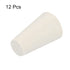 MECCANIXITY Rubber Tapered Plug 8mm to 13mm Solid Test Tubes Bungs Stopper White for Lab Home 12 Pieces...