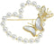 Brooches and Pins with Pearl and Crystal, Fashion Elegant Lapel Pin Jewelry Gifts for Women, Fashionable Accessories (White Heart)...