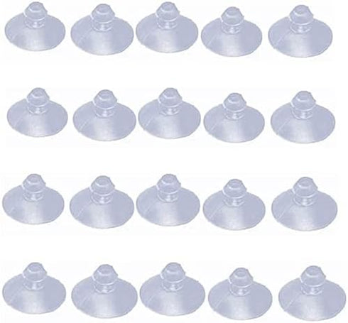18mm/0.7" Furniture Desk Glass Transparent Anti-Collision Suction Cups Sucker Hanger Pads for Glass Plastic Without Hooks, Pack of 20...