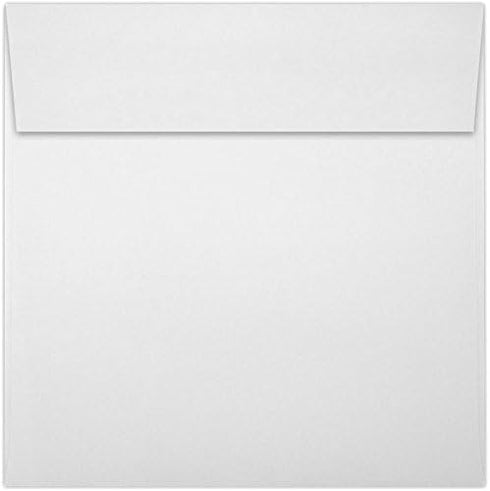 LUXPaper Square Invitation Envelopes | Peel & Press | 6 1/4" x 6 1/4" | Bright White | 70lb. Text | 50 Qty...