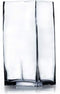 WGV Tall Square Vase Glass Block, Length 4", Height 8", Clear Bud Floral Container, Candle Holder, Planter Terrarium for Wedding Party Event, Home...