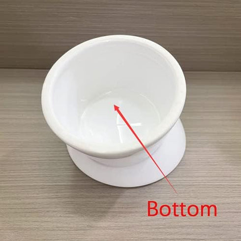 Black Small Ceramic Raised Cat Bowls, Tilted Elevated Food or Water Bowls, Stress Free, Backflow Prevention, Dishwasher and Microwave Safe, Lead &...