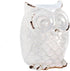 Distressed White Owl Figurine 4.62x4.75x6.5"...