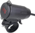 Motorcycle USB Socket,12V/24V Car Charger with Dual QC 3.0 USB Socket,Car Charger Socket with LED Voltmeter for Motorcycle,Motorhome,Car,Truck...