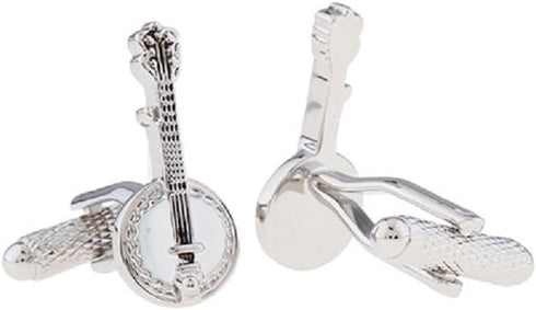 Banjo Music Pair of Cufflinks in Presentation Gift Box & Polishing Cloth...