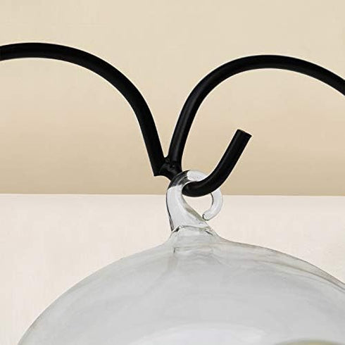 SGrace Ornament Display Stand Holder Home Wedding Decoration Rack for Hanging Glass Globe Air Plant Flower Pot Stand Iron Pothook Stand Terrarium ...