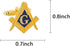 Gudeke Masonic Compasses Freemason Mason Pin and Cuff links and Tie Clip Set...