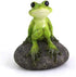 Top Collection 2.725-Inch Miniature Fairy Garden and Terrarium Cute Frog on Stone, Mini...