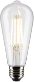 Satco S21870 8 Watt ST19 LED Bulb, Clear: Medium Base, 2700K, 800 Lumens, 2-Pack...