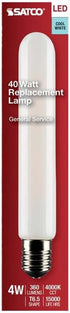 Satco 23173-4T6.5/LED/FR/940/120V/E17 Tubular (S21373) Intermediate Screw Base Exit Light Bulb...