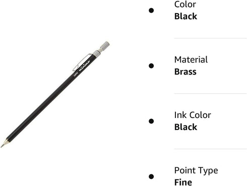 OHTO Extremely Thin Mechanical Pencil Minimo Sharp 0.5mm Black Body (SP-505MN-Black) 2 Set...